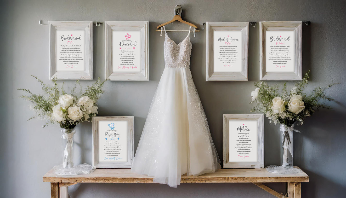 Bride-to-be Special Offer Pack | Pick N Mix Pack | Choose ANY 11 prints! | Personalised Wedding Thank You Print | Size A4 | Ideal for framing | Instant delivery ★★★★★