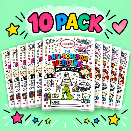 LARGE BUNDLE | 10 x Wedding Activity Packs For 10 Kids (170 activity pages!) SPECIAL OFFER Bundle | PLUS 10 x FREE Toddler Packs! | Suitable for all ages! ⭐⭐⭐⭐⭐
