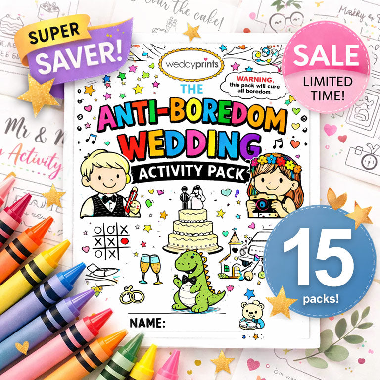 EXTRA LARGE BUNDLE | 15 x Wedding Activity Packs For 15 Kids (255 activity pages!) SPECIAL OFFER Bundle | PLUS! 15 FREE Toddler Packs! | 14 pages! | Suitable for all ages! ★★★★★