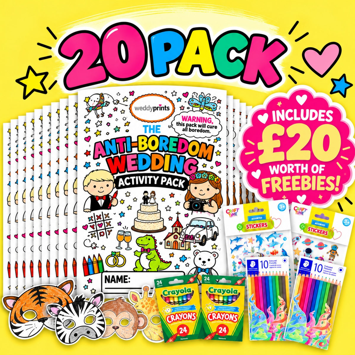 EXTRA EXTRA LARGE BUNDLE | 20 Wedding Activity Packs + 20 FREE Toddler Packs (PLUS bonus Extras!) ⭐⭐⭐⭐⭐