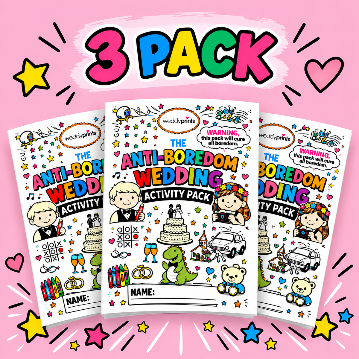 🔥 NOW REDUCED! | SMALL BUNDLE | 3 Wedding Activity Packs + 3 FREE Toddler Packs | 50+ bought in past month ⭐⭐⭐⭐⭐
