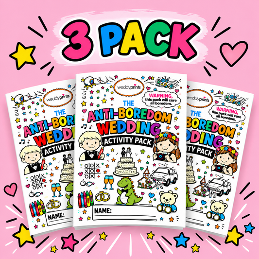 SMALL BUNDLE | 3 x Wedding Activity Packs For 3 Kids (51 wedding activity pages!) SPECIAL OFFER Bundle | PLUS 3 x FREE Toddler Packs! | Suitable for all ages! ⭐⭐⭐⭐⭐