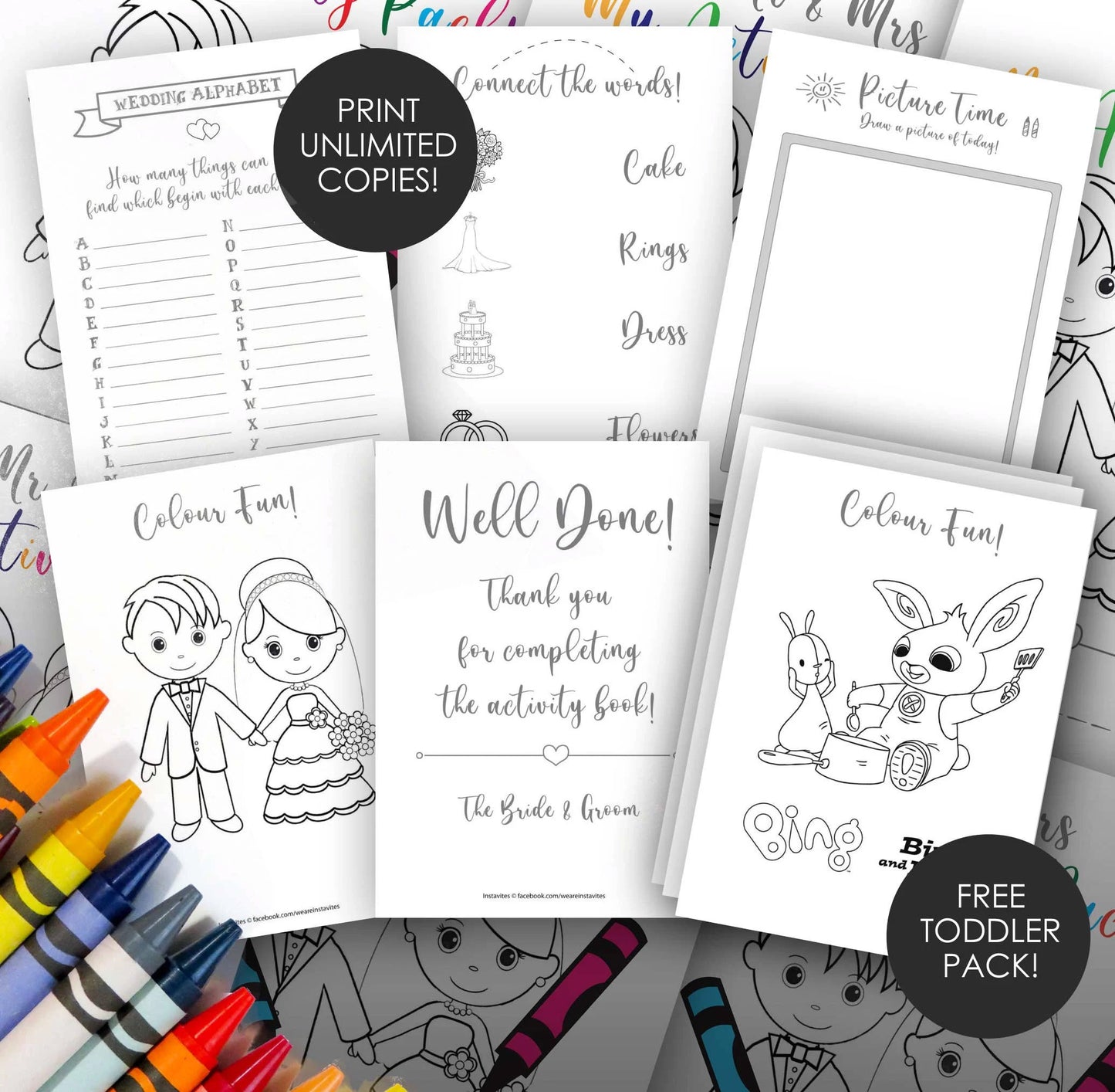 DIGITAL VERSION | Mr & Mrs Kid's Wedding Activity Pack A4 | Unlimited Copies | Sent Instantly! | FREE Toddler Pack! | 14 pages! | Suitable for all ages! ★★★★★