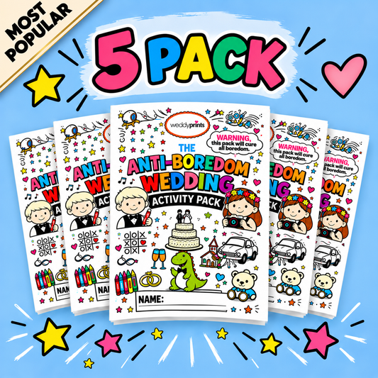 MEDIUM BUNDLE (✨Most Popular) | 5 x Wedding Activity Packs For 5 Kids (85 activity pages!) SPECIAL OFFER Bundle | PLUS 5 x FREE Toddler Packs! | Suitable for all ages!⭐⭐⭐⭐⭐