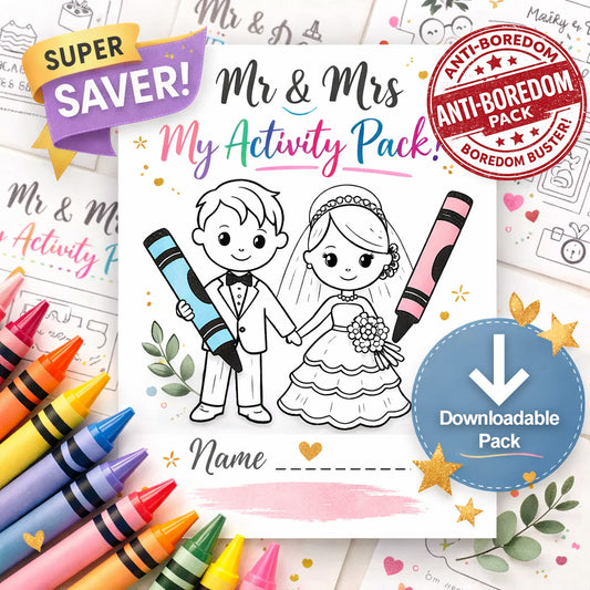 DOWNLOAD DIGITAL VERSION | Mr & Mrs Kid's Wedding Activity Pack A4 | Unlimited Copies | Sent Instantly! | FREE Toddler Pack! | 14 pages! | Suitable for all ages! ★★★★★