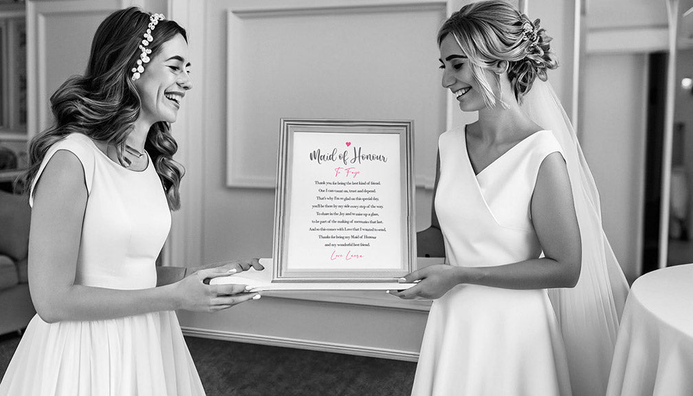 Bridesmaid Gift | Personalised Wedding Thank You Print | Size A4 | Ideal for framing | Instant download ★★★★★