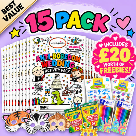 EXTRA LARGE BUNDLE | 15 Wedding Activity Packs + 15 FREE Toddler Packs (PLUS bonus Extras!) ⭐⭐⭐⭐⭐