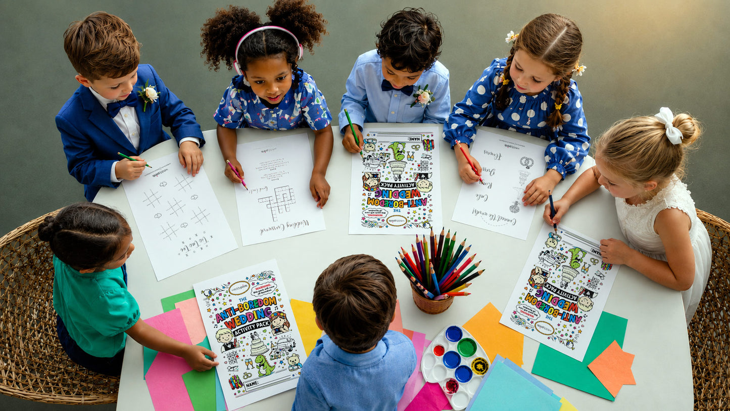 DOWNLOAD DIGITAL VERSION | The Anti-Boredom Wedding Activity Pack A4 | Unlimited Copies | Sent Instantly! | FREE Toddler Pack! | 14 pages! | Suitable for all ages! ★★★★★